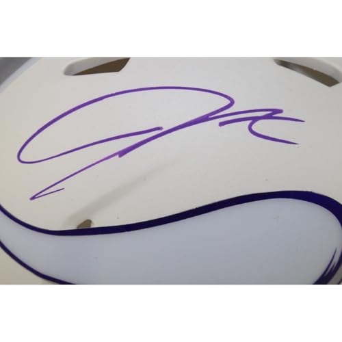 Jordan Addison Autographed Minnesota Mini Helmet 24 Alt Beckett 50968