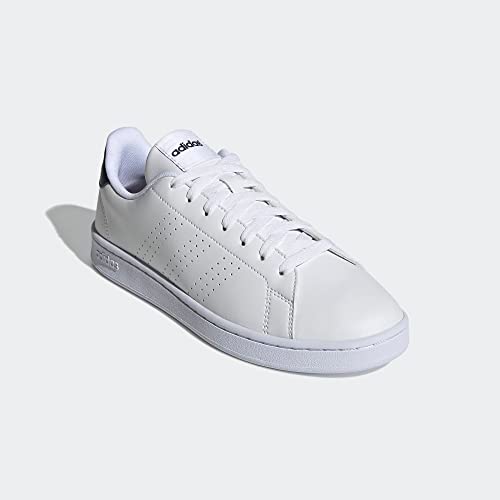 adidas Men's Advantage Racquetball Shoe, White/Cloud White/Ink, 10
