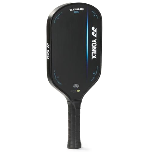 YONEX EZONE Plus Midweight Durable 7.4" Width Black Pickleball Paddle with 5" Grip | PP Honeycomb Core, Glassfiber, Microparticle Coating & Carbon Fiber | for Beginner-Intermediate