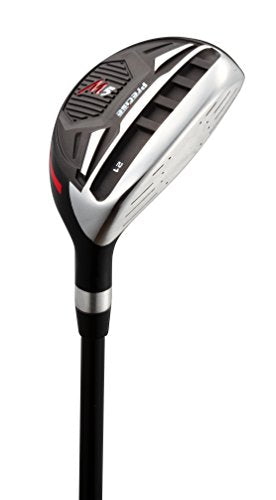 Precise M5 Complete Golf Club Set for Men - Left Handed Tall Mens Golf Clubs Full Set w/Driver, Wood, Hybrid, Irons, Putter, Stand Bag & Headcovers - Beginner Friendly Package - Black/Red