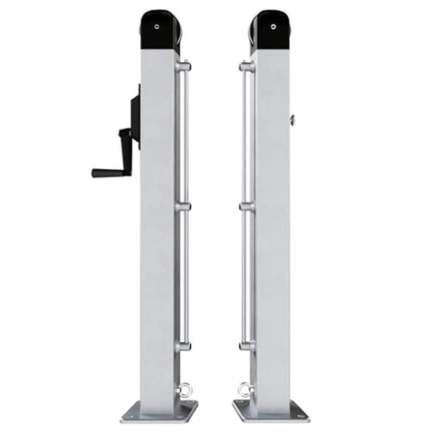 Dominator Surface Mount Pickleball System - Includes Two Heavy Duty Pickleball Posts with Net and Concrete Bolts - Aluminum, Rust Free, and Follows USAPA Standards