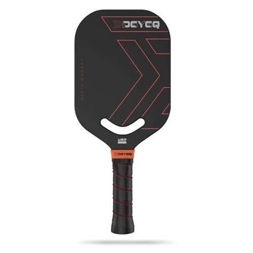 DGYGQ Pickleball Paddles, Carbon Fiber Pickleball Paddle with a 13mm Polypropylene Honeycomb Core, Increased Power for Ultimate Spin & Consistency (Red)