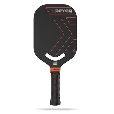 DGYGQ Pickleball Paddles, Carbon Fiber Pickleball Paddle with a 13mm Polypropylene Honeycomb Core, Increased Power for Ultimate Spin & Consistency (Red)