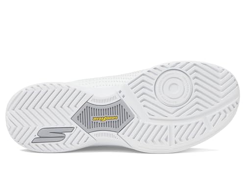 Skechers Women's Viper Court Reload Hands Free Slip-Ins Pickleball Sneaker, White, 9 Wide