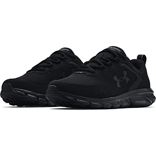 Under Armour Men's Charged Assert 9 Running Shoe, Black (002)/Black, 11 X-Wide US