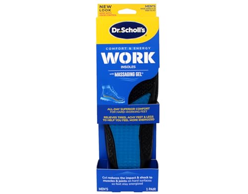 Dr. Scholl's Massaging Gel Work Men's Insoles, Size 8-13