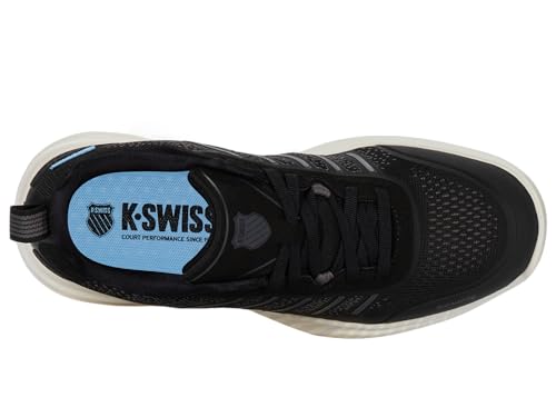 K-Swiss Women's Ultra Court Pickleball Shoe, Black/Snow White/Asphalt, 9 M