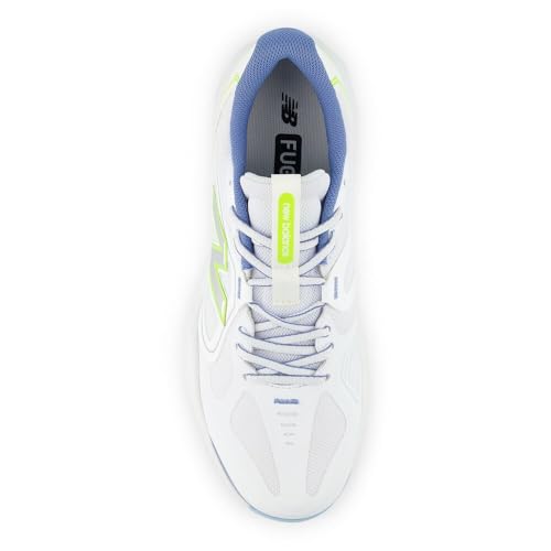 New Balance Men's FuelCell 796 V5 Pickleball Shoe, Nb 103 White/Alkaline Green, 14 W