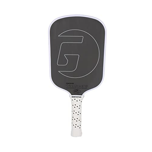 Gamma First Version Obsidian 13 Pickleball Paddle, Raw Carbon, Massive Spin, Honeycomb Grip