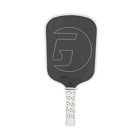 Gamma First Version Obsidian 13 Pickleball Paddle, Raw Carbon, Massive Spin, Honeycomb Grip