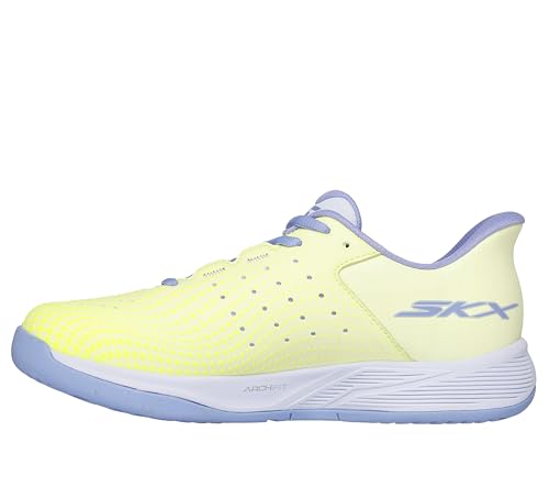 Skechers Women's Viper Court Reload Hands Free Slip-Ins Pickleball Sneaker, Lime, 10
