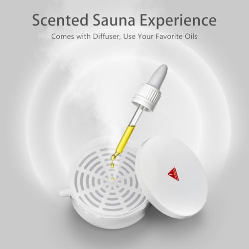 RRGFB Sauna Steamer Machine for Home, 1300W 1.8qt Steam Generator, Portable Steamer Pot with Remote Control, Oil Diffuser, 5-60 min Timer, 9 Levels, Heat up to 140°F