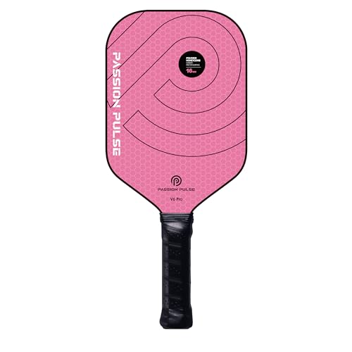 2025 Pickleball Paddles,Raw Carbon Fiber Surface（CFS）, 16mm T700 High Grit & Spin, V6 Pro Pickle Ball Paddles Designed for Ultimate Spin & Consistency- Cute Pickleball Paddle for Women (Pink)