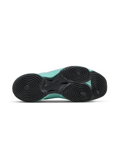WILSON Hurakn Lite Women's Padel Shoe - White/Turquoise/Black, Size 9.5 US