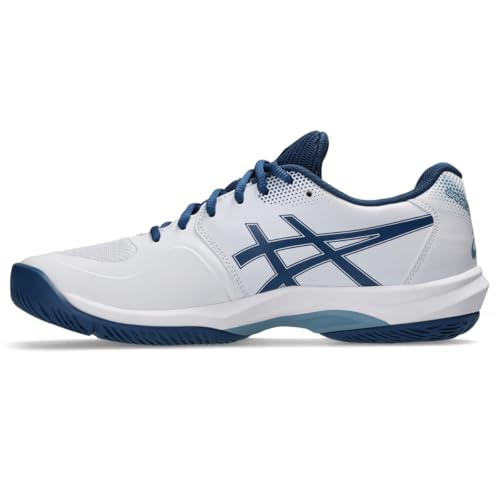ASICS Men's Game FlyteFoam Pickleball Shoes, 9, White/Twilight Blue
