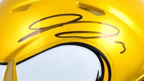 Jordan Addison Autographed Vikings Flash Speed Mini Helmet-Beckett W Holo * - Autographed NFL Mini Helmets