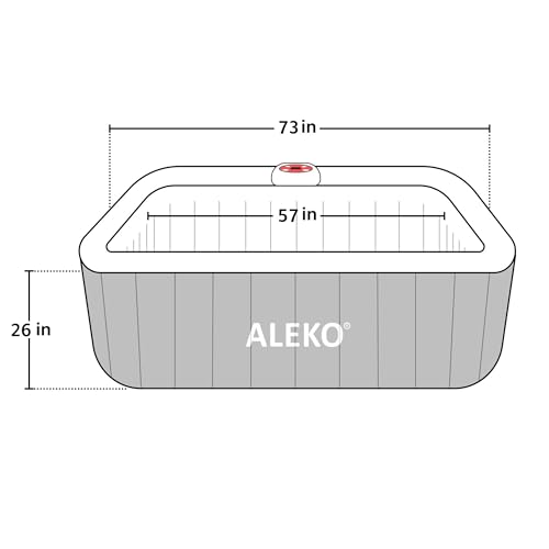 ALEKO Inflatable Hot Tub Spa | Personal High Powered Jetted Bubble | 265 Gallon | Black | HTISQ6GYBK