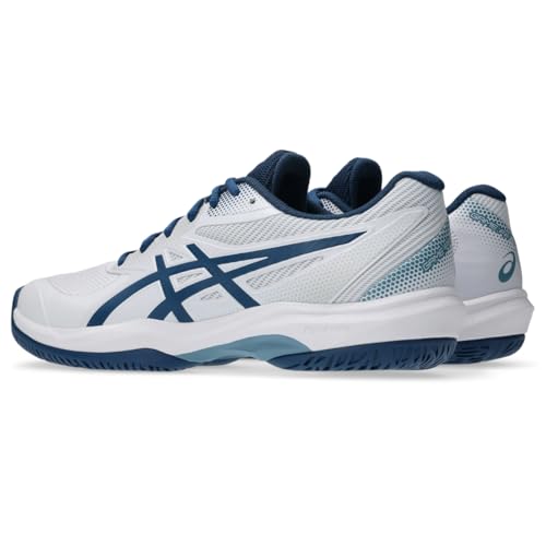 ASICS Men's Game FlyteFoam Pickleball Shoes, 10.5, White/Twilight Blue