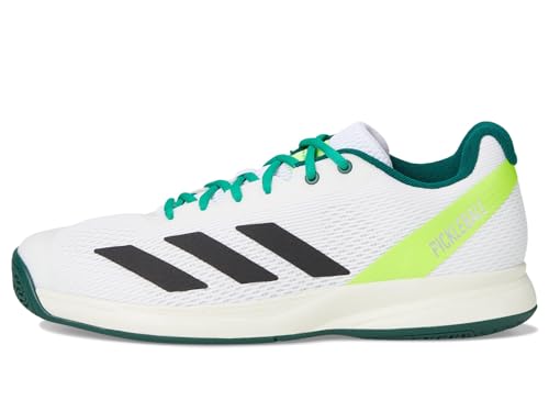 Adidas Men's Courtflash Pickleball, White/Black/Collegiate Green, 9