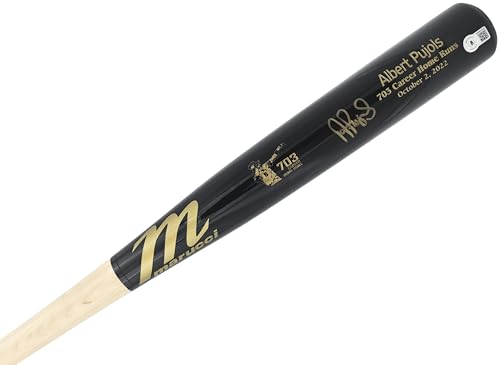 Albert Pujols Autographed Black 703 Career Home Run Engraving Baseball Bat S.t. L.o.u.i.s C.a.r.d.i.n.a.l.s Beckett BAS Witness Stock #252444