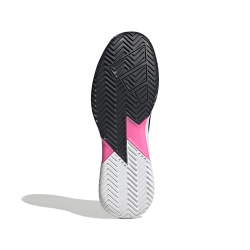 Adidas Men's Defiant Speed 2 Tennis, Black/Silver Metallic/Lucid Pink, 10