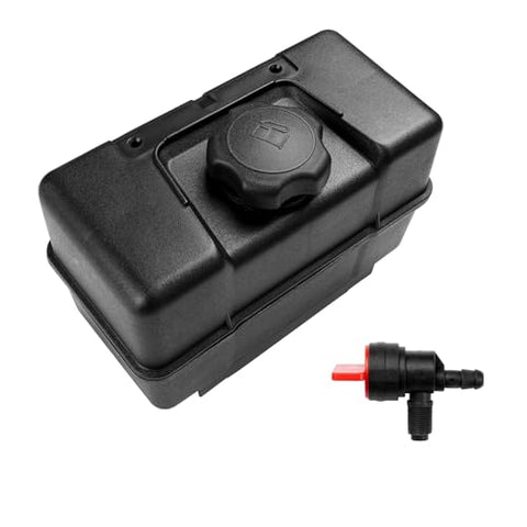 691993 Fuel Tank with Shut Off Valve and Fuel Cap 4 Quart for B&S Remote Mounting Compatible with Lawn and Garden Equipment Engines, Some Specific Snow Blower, Tiller, Log Splitter
