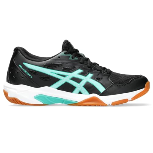 ASICS Women's Gel-Rocket 11 Volleyball Shoes, 9, Black/Illuminate Mint