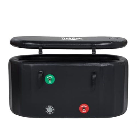 TrekFree 180-Gallon Oval Ice Bath Tub for Athletes – Portable Cold Immersion Tub with Cover, Suitable for Indoor & Outdoor Use,Insulated Inflatable Ice Bath Designed for Cold Plunges and Adult Bathing