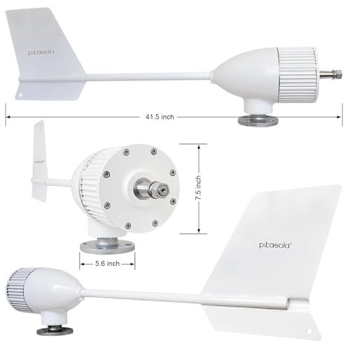 Pikasola 1000W Wind Turbine Generator，24V Wind Generator Kit with Charge Controller, Wind Power Generator for Marine, RV, Home, Windmill Generator Suit for Hybrid Solar Wind System