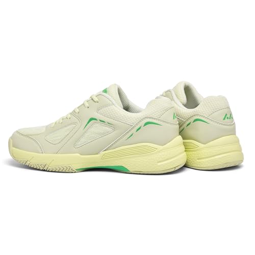 LEFUS Women's Pickleball Shoes - AMZ-P601, Non-Slip, Cushioning, Anti-Torque, Breathable Court Shoes (P601 Lemon, 8.5)