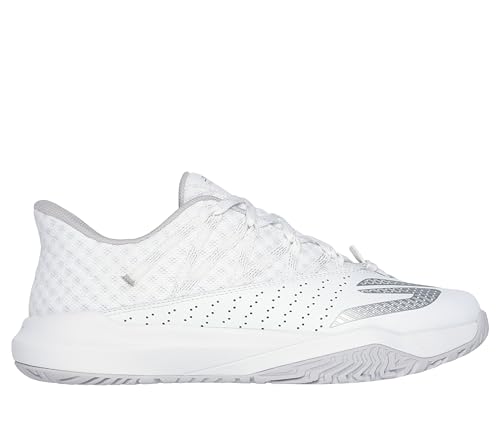 Skechers Women's Viper Court Rally Pickleball Sneaker, White, 8