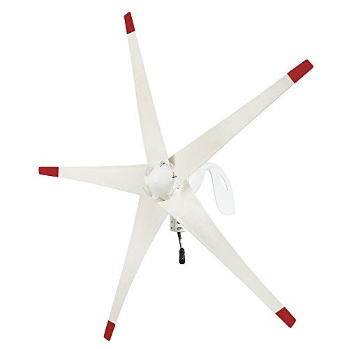 Nature's Generator Wind Turbine Includes 100 Foot 12 AWG Cable, 5 Blades, Controller Box, Land or Marine Use Day and Night