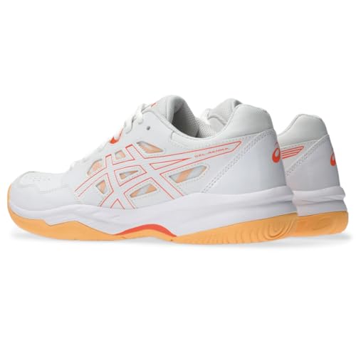 ASICS Women's Gel-RENMA Pickleball Shoes, 8.5, White/Vivid Coral