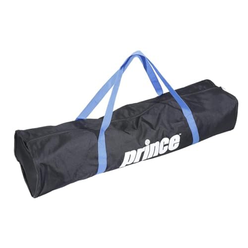 Prince - Full Court Pickleball Net + Wheels, Easy to Transport, Ideal for Setting Up Courts Anywhere (Blue)