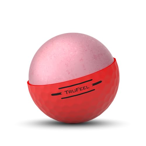 Titleist TruFeel Golf Balls, Matte Red (One Dozen)