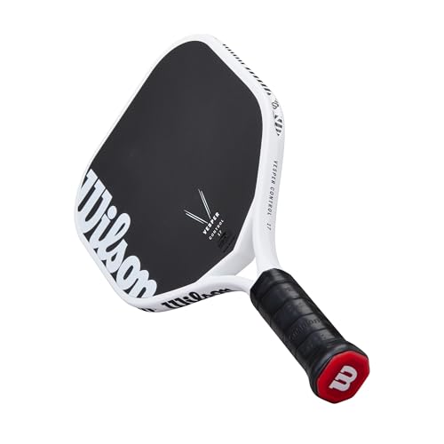 Wilson Vesper Control 17 Pickleball Paddle - Black/White, Grip Size 1-4 1/8"