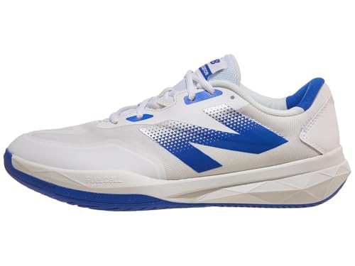 New Balance Men's 796 V4 Pickleball Tennis Shoe, White/Blue Gemstone, 10 M