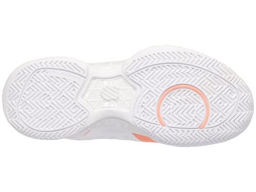 K-Swiss Women's Bigshot Light 4 Tennis Shoe, Peach Amber/White/Asphalt, 8 M