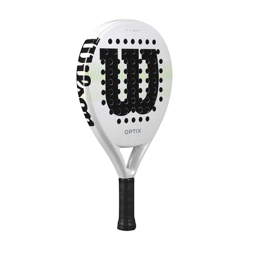 Wilson Optix V1 Padel Racket - White/Green, Grip Size 2-4 1/4"