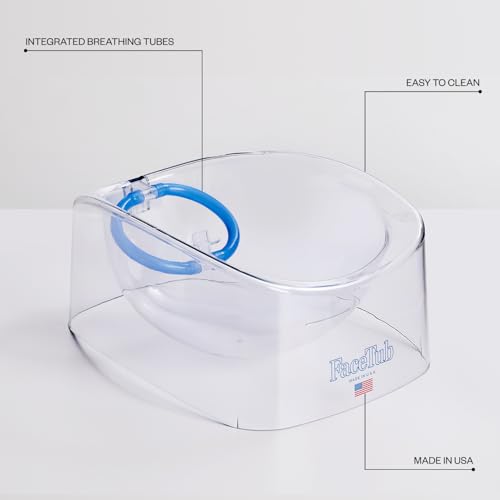 The FaceTub Cold Ice Bath, Premium Face Bowl For Ice, Face Tub Facial Cold Plunge to Support Skin Health & Relaxation, Facial Cold Plunge with Breathing Tubes, Combine Deep Breathing & Cold Plunge