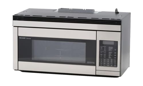 Sharp R1874T 1.1 cu. ft. 850W Sharp Stainless Steel Over-the-Range Convection Microwave Oven