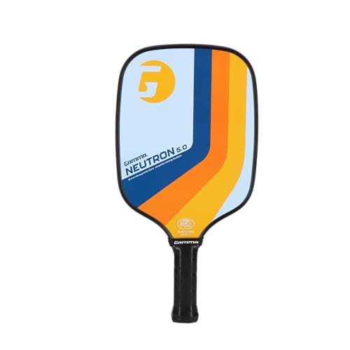 Gamma Sports 5.0 Pickleball Paddle, Graphite Pickleball Paddle with Polypropylene Core and Honeycomb Grip, Blue and Orange, 4 (1/8)