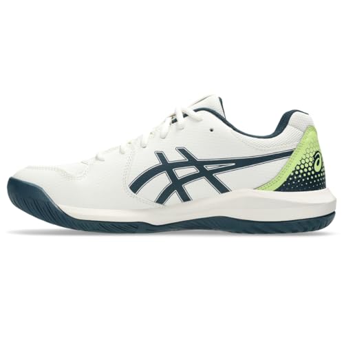 ASICS Men's Gel-Dedicate 8 Pickleball Shoes, 9.5, Cream/Tranquil Teal