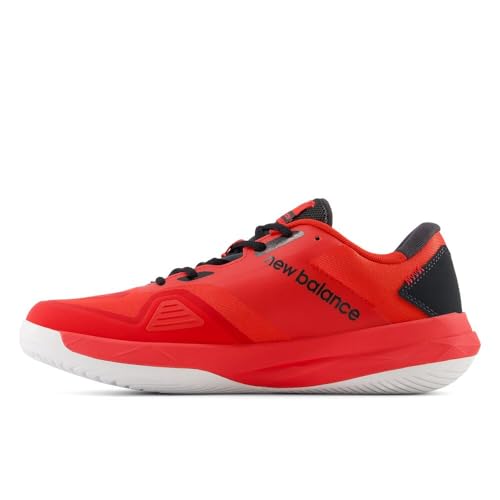 New Balance Men's FuelCell 796 V4 Hard Court Tennis Shoe, Team Red/Phantom/Silver, 7.5 W