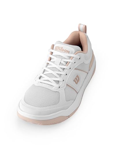WILSON Pickle Pro Women's Pickleball Shoe - White/Cameo Rose, Size 8 US