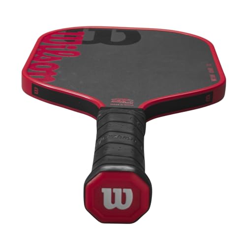WILSON Blaze 13mm Pickleball Paddle - Grip Size 2-4 1/4", Black/Red