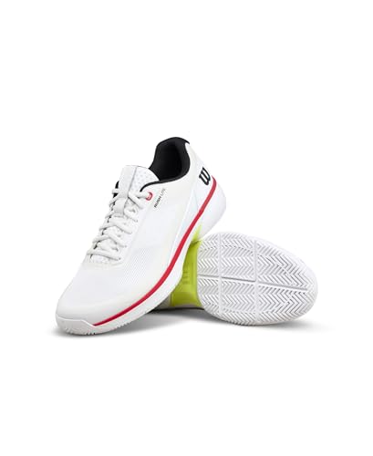 WILSON Rush Lite 5 Men's Tennis Shoe - White/Black/Infrared, Size 10