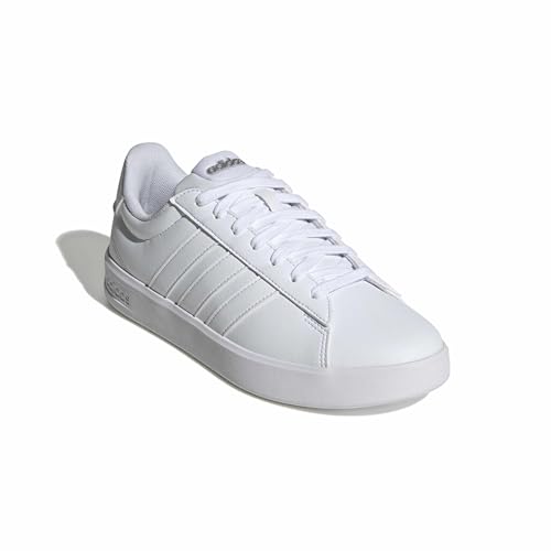 adidas Women's Grand Court, White/Iron Metallic, 7.5