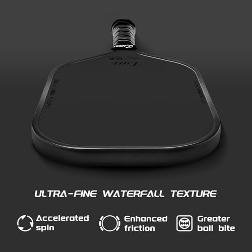 Luzz Pickleball Paddle, Thermoformed Cannon T700 Carbon Fiber Pickleball Paddles Friction Surface Exceptional Spin and Power 16mm Composite Pickle Ball Rackets for Players