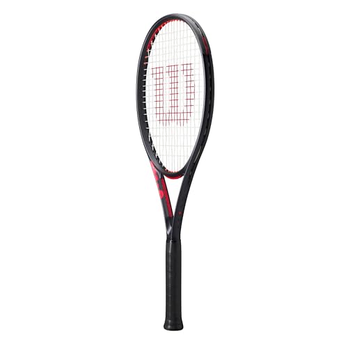 Wilson Clash 100 V3 Strung Adult Performance Tennis Racket - Grip Size 3-4 3/8", Strung with Sensation 16 Natural at Mid Range Tension